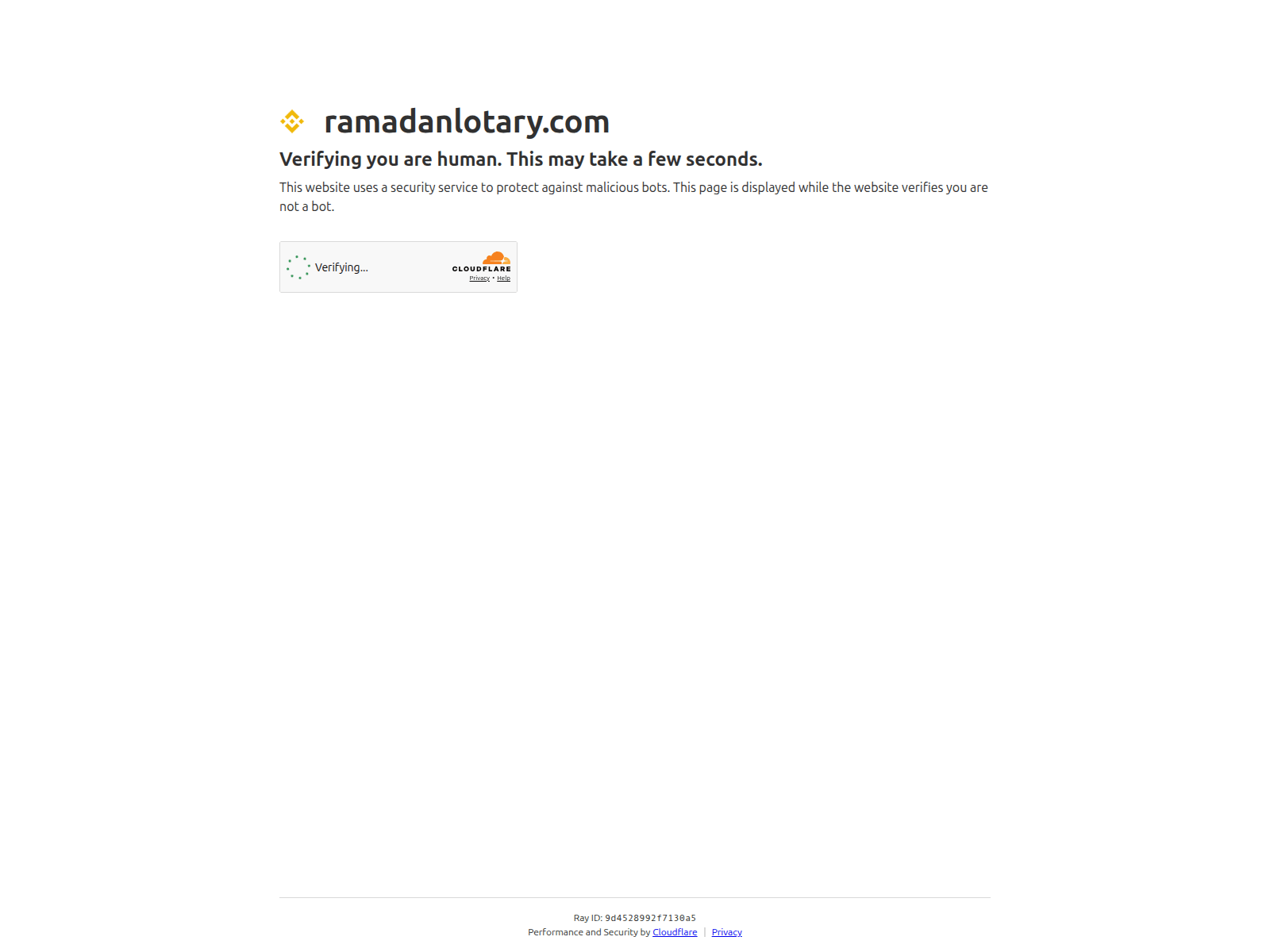 Screenshot of ramadanlotary.com