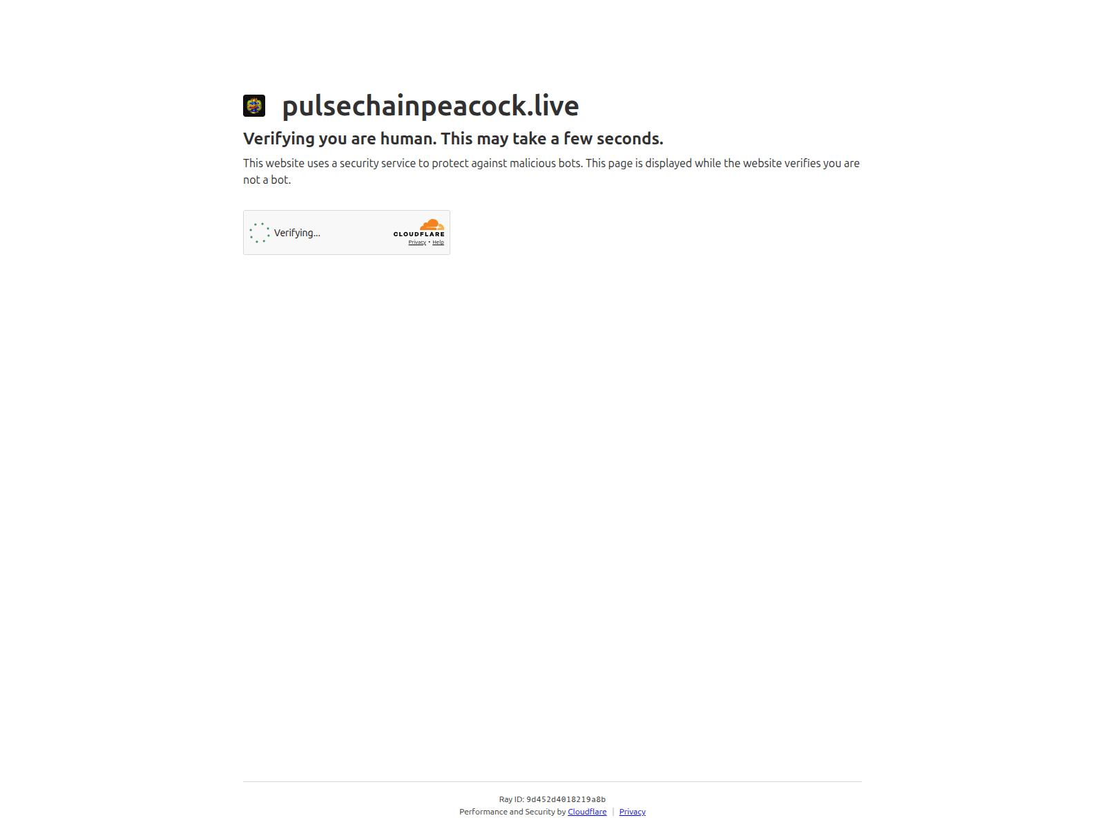 Screenshot of pulsechainpeacock.live