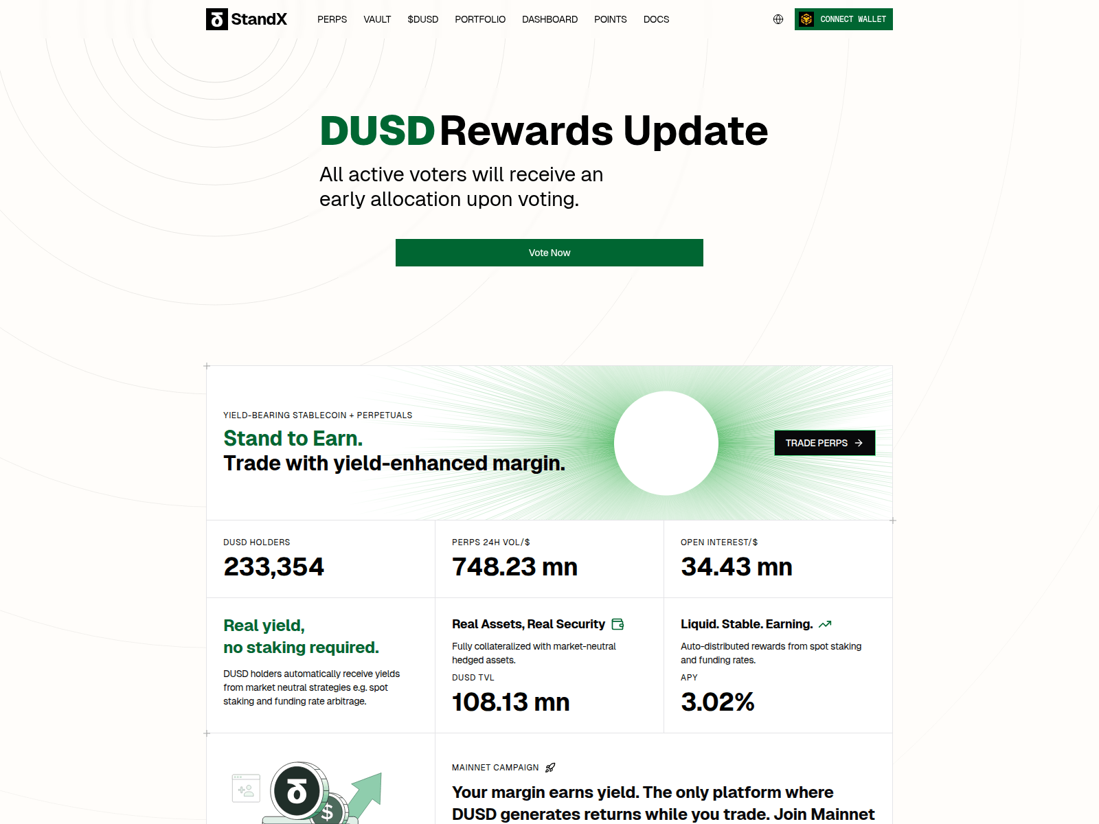 Screenshot of voting-standx.xyz