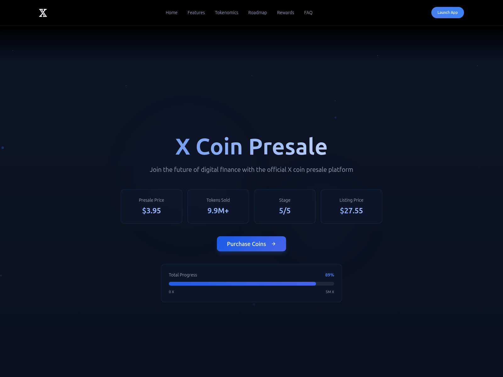 Screenshot of xcomwallet.finance