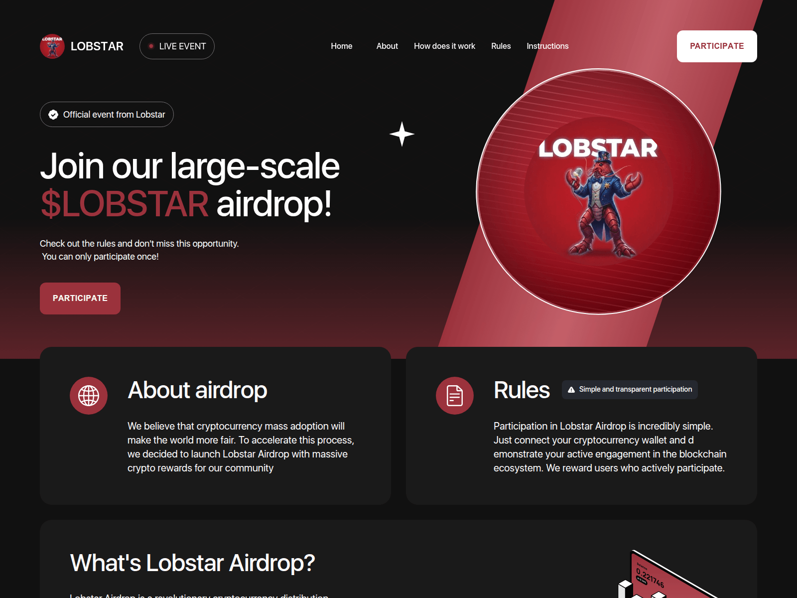 Screenshot of lobstar.allocationz.live