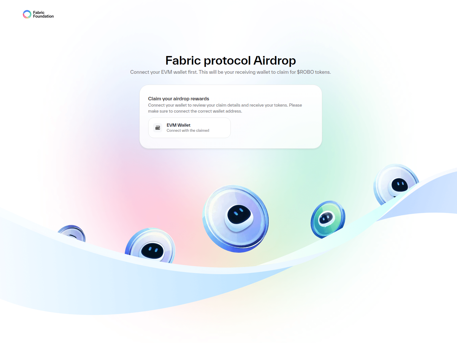 Screenshot of claim.fabricffoundation.xyz