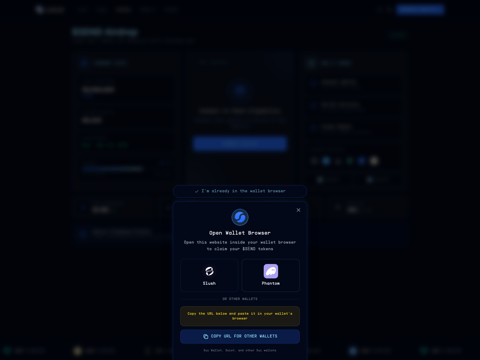 Screenshot of suilend.rest