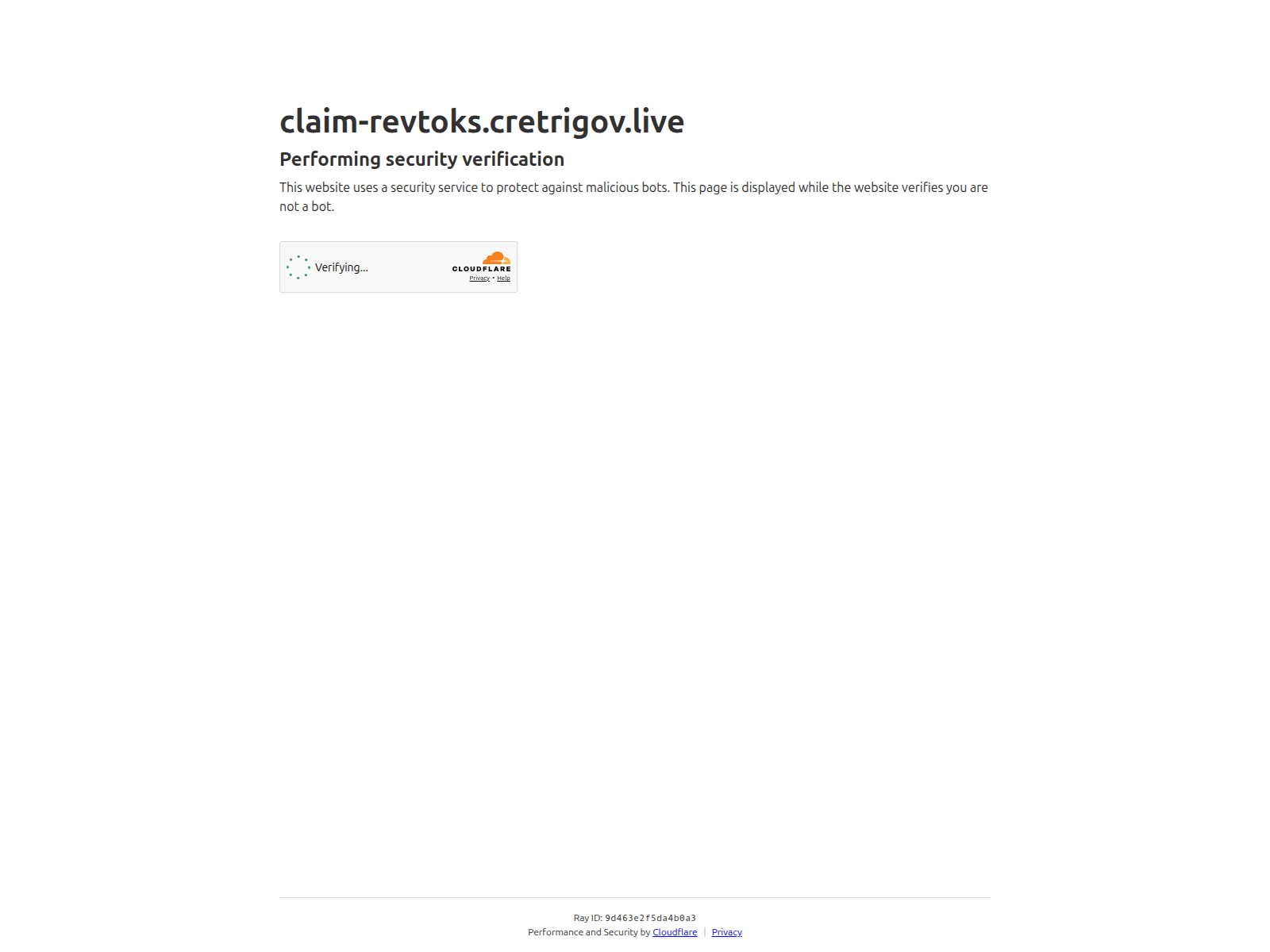 Screenshot of claim-revtoks.cretrigov.live