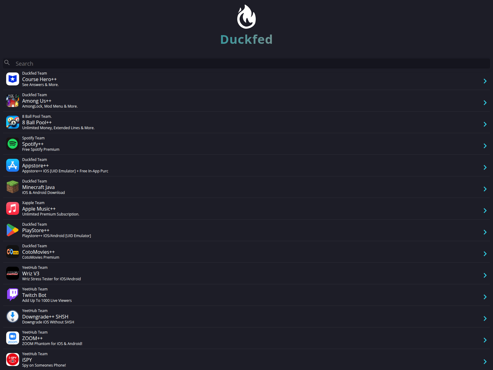 Screenshot of duckfed.com
