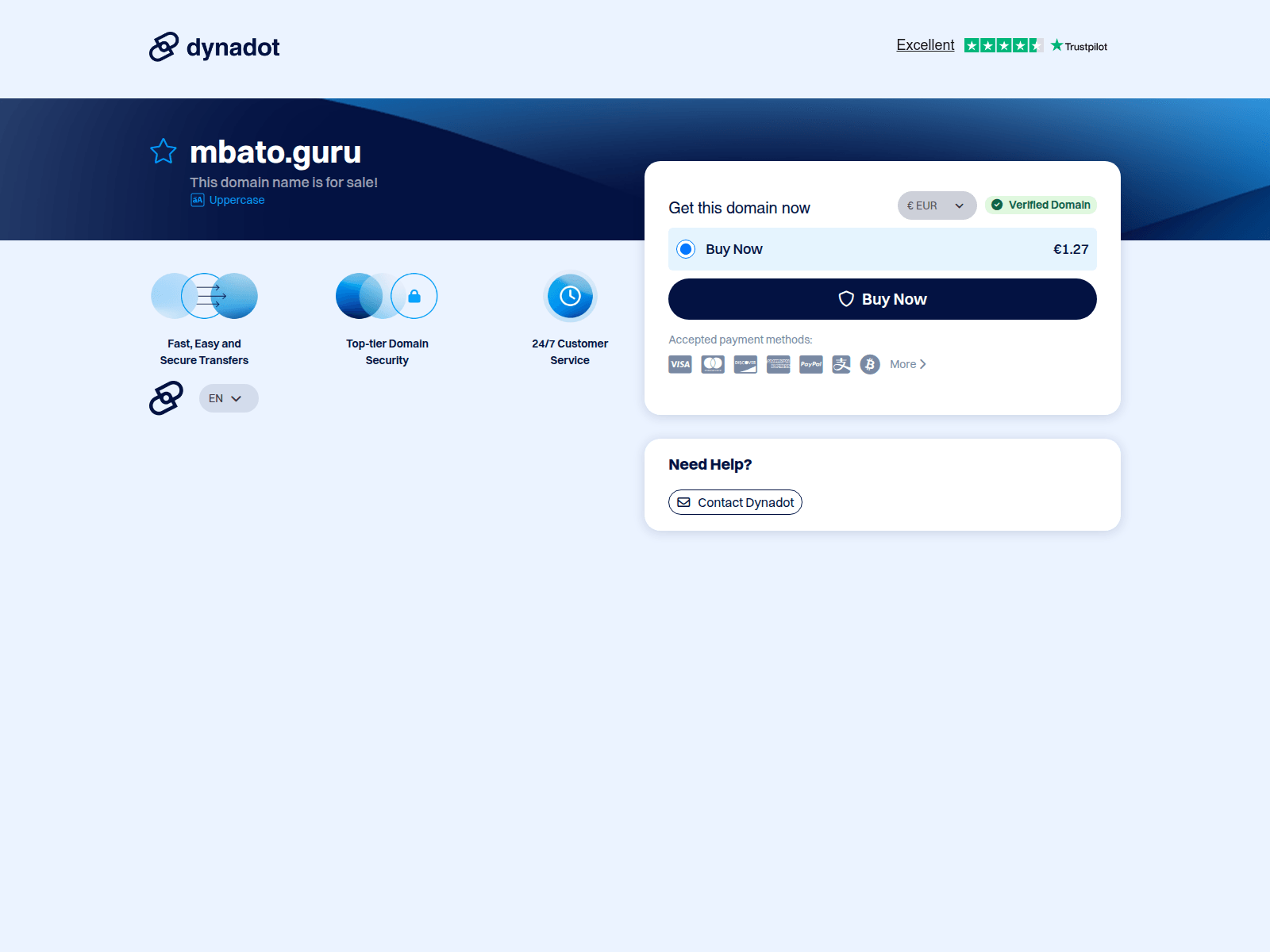 Screenshot of mbato.guru