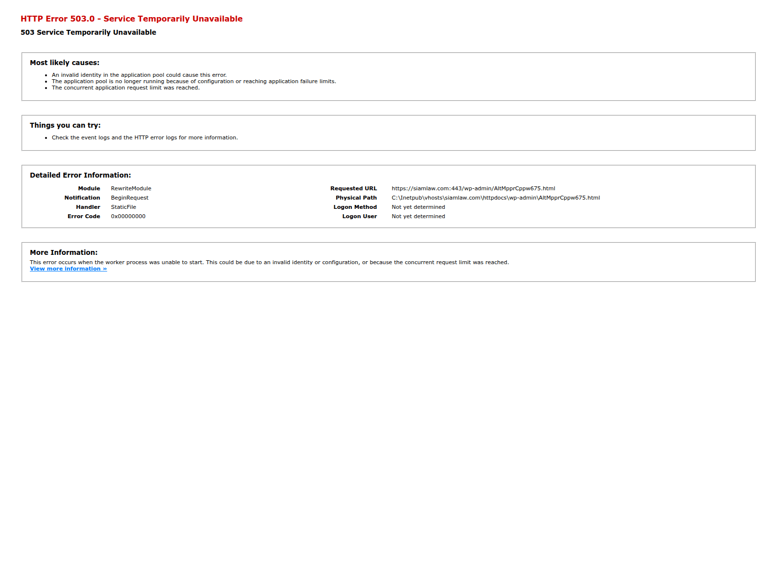 Screenshot of siamlaw.com