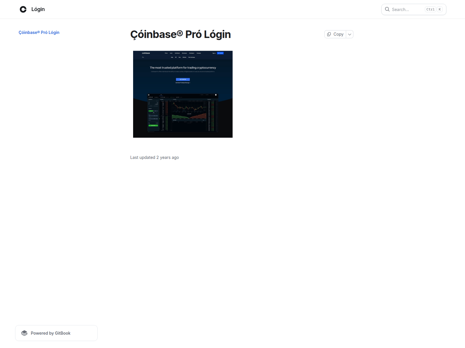 Screenshot of coinbaseprologinnn.gitbook.io