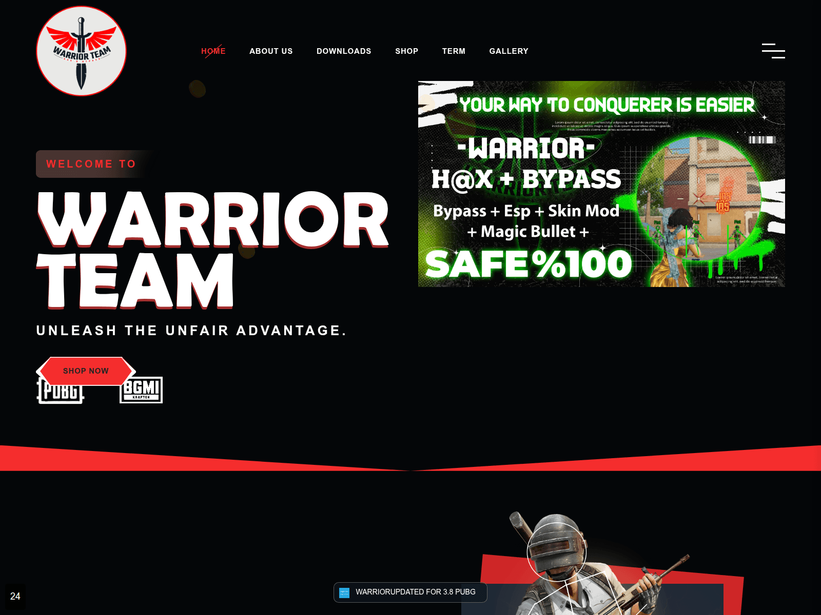 Screenshot of warrior-team.netlify.app