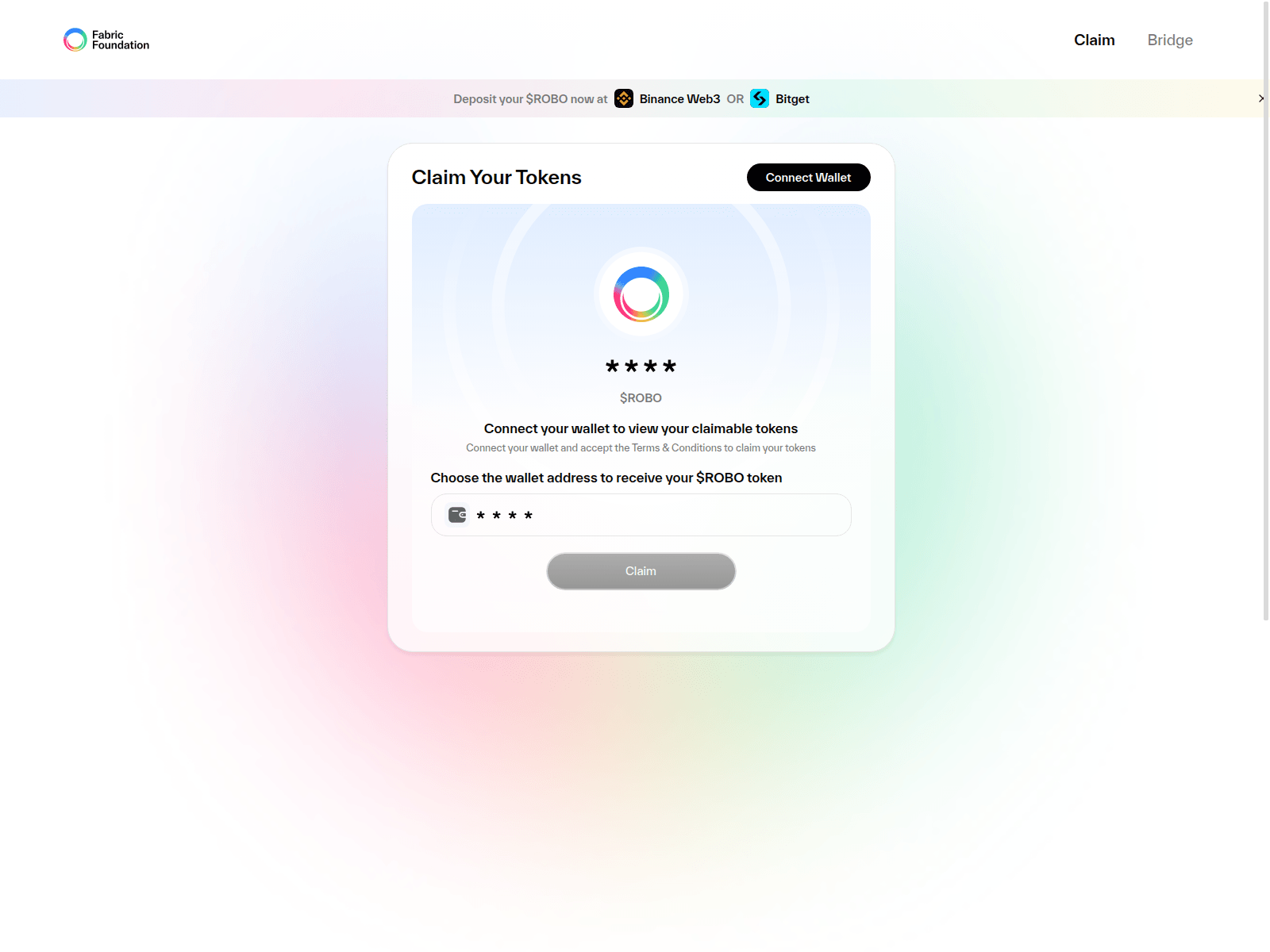 Screenshot of claim.fabric-foundation.lat