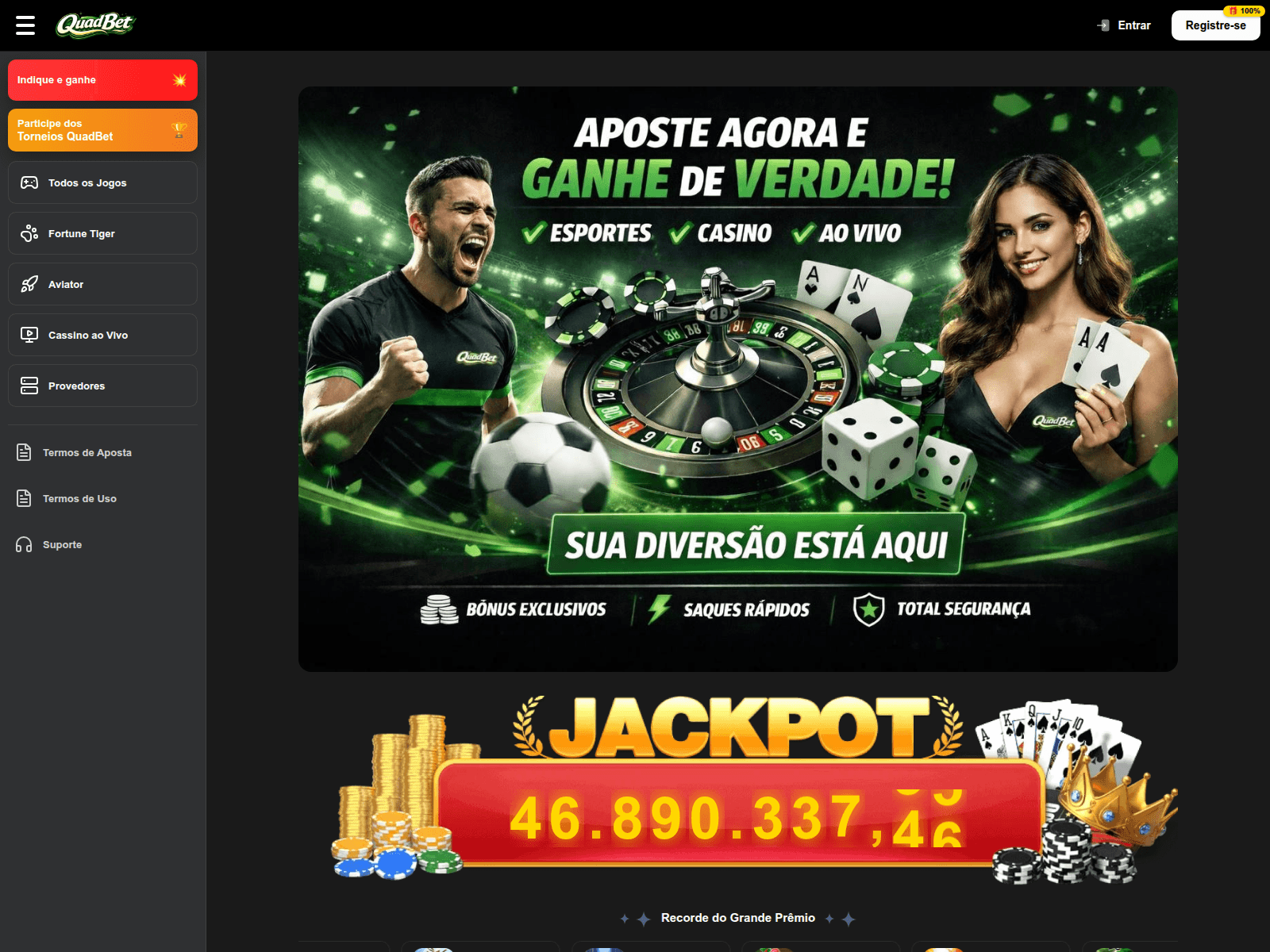 Screenshot of quadbet.fun
