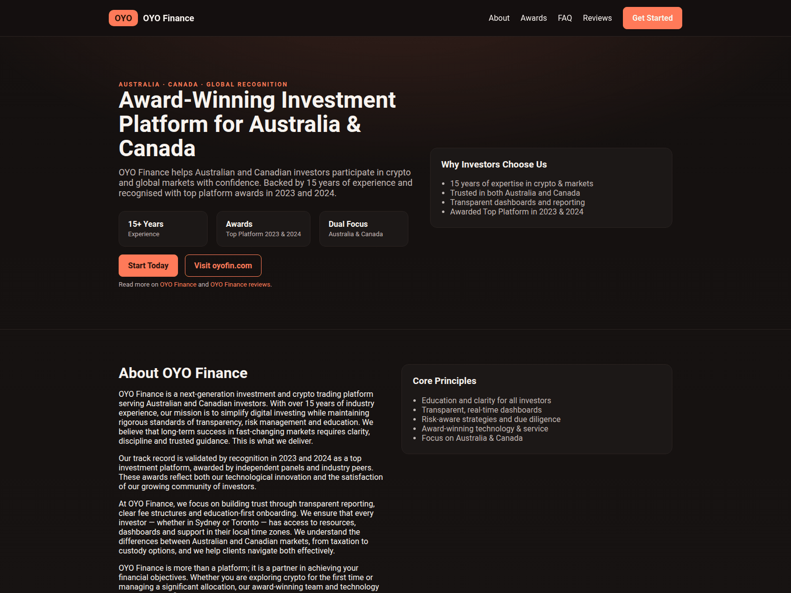 Screenshot of oyofin.com