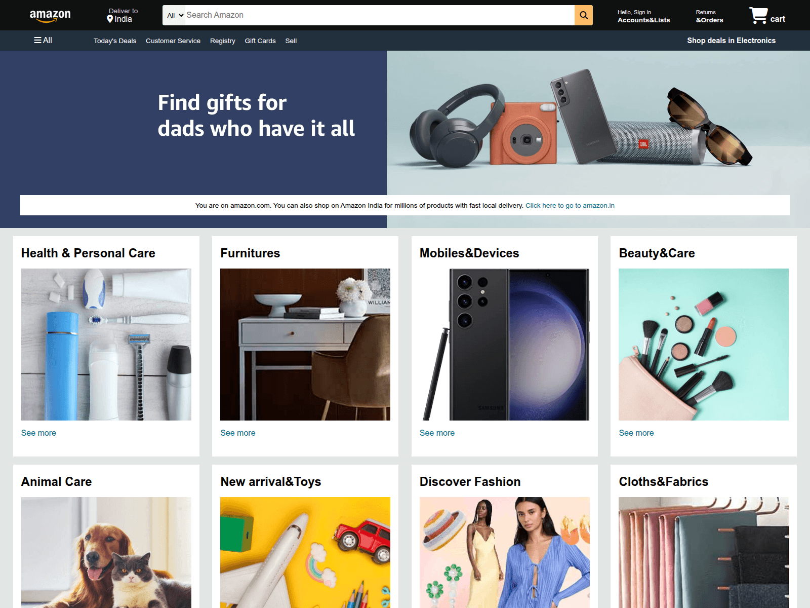 Screenshot of amazon-by-aditya.vercel.app