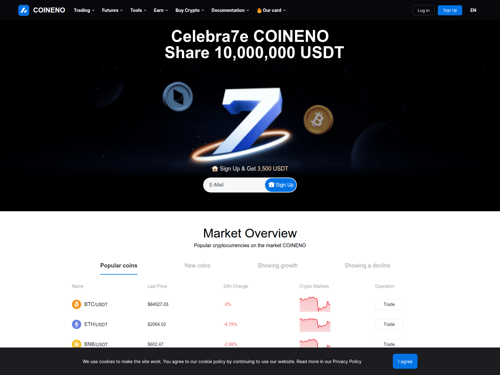 Screenshot of coineno.com