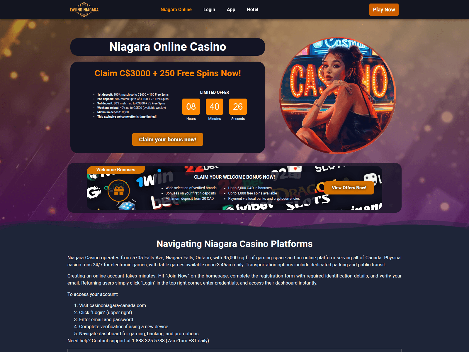Screenshot of niagaraonlineca.com