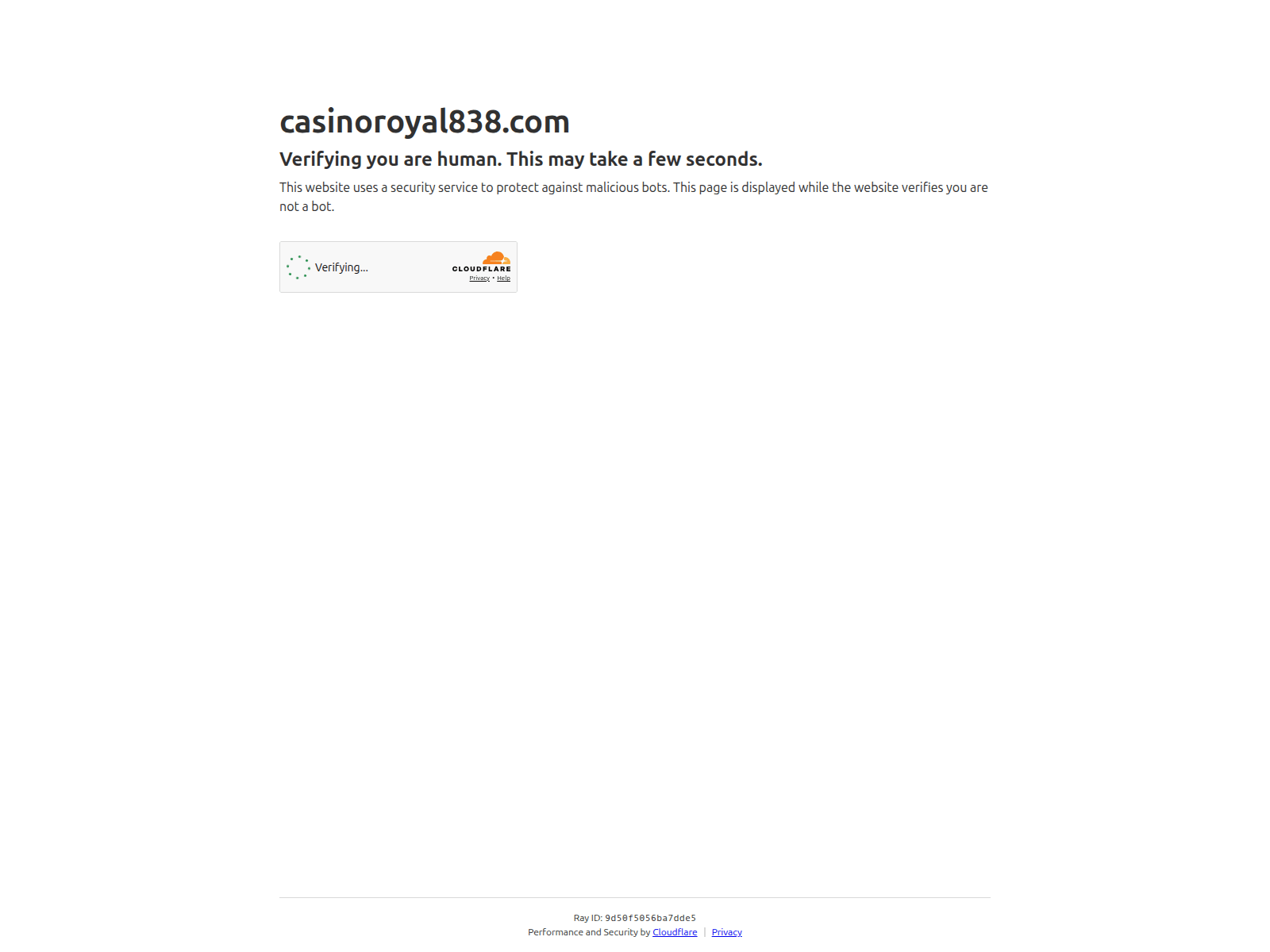 Screenshot of casinoroyal838.com
