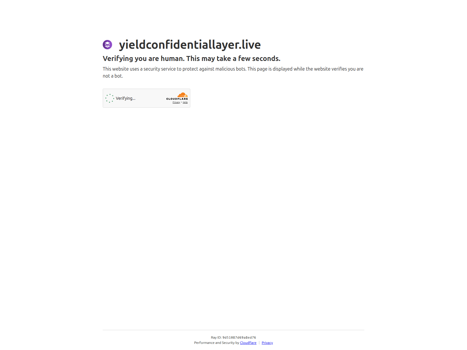 Screenshot of yieldconfidentiallayer.live