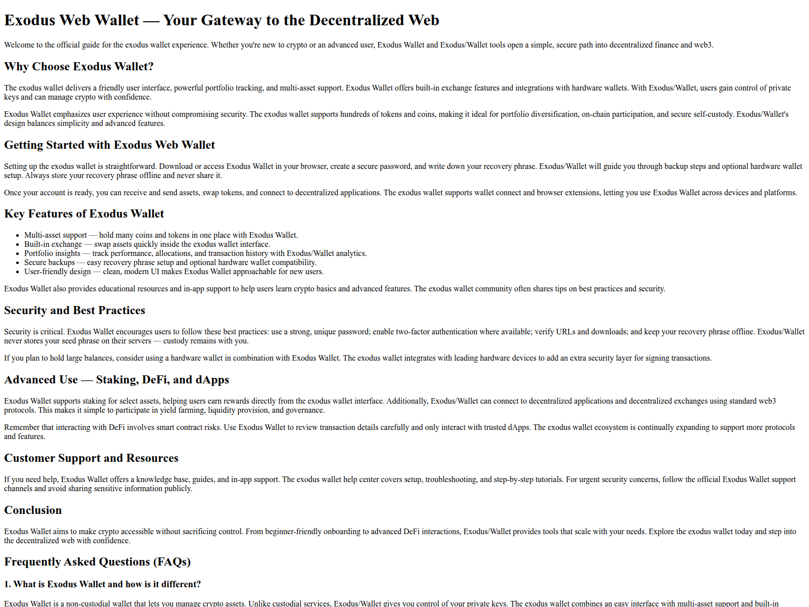 Screenshot of exodus-walaet.pages.dev