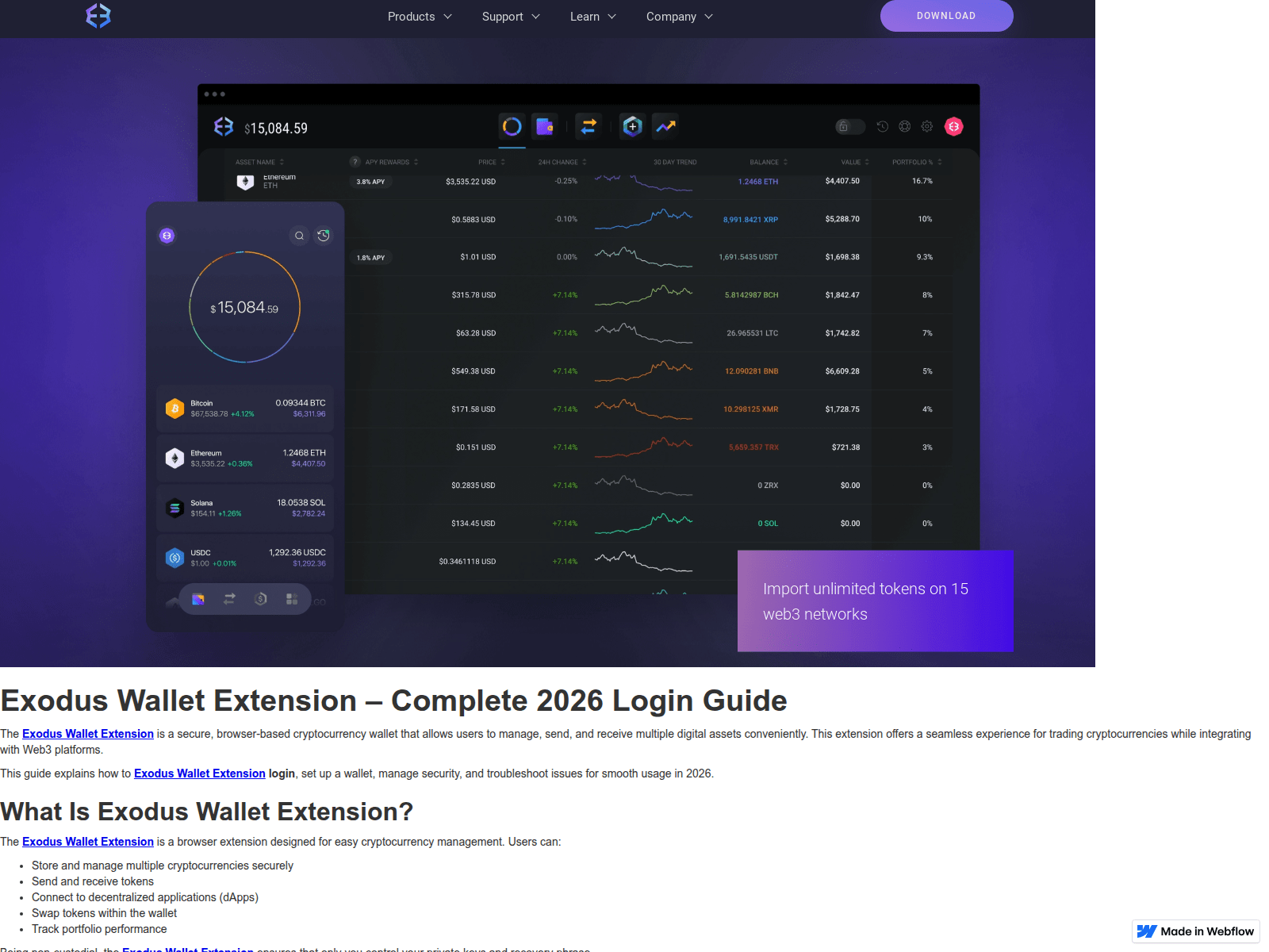 Screenshot of web-exodus-con.webflow.io