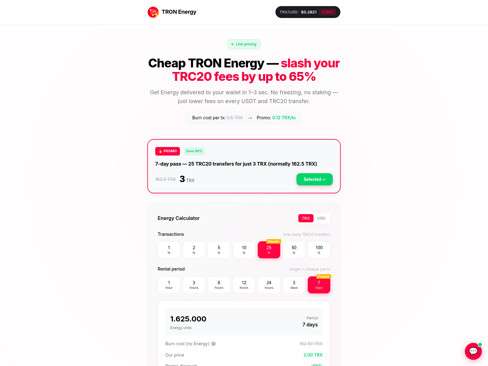 Screenshot of tronenergy.sale