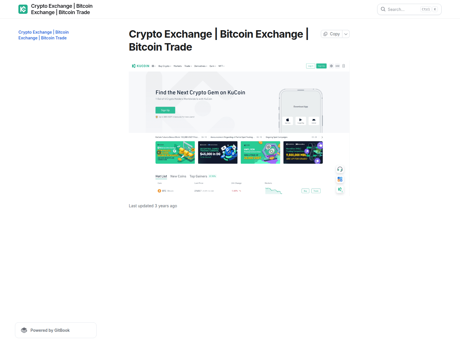 Screenshot of kucoin-xio-login.gitbook.io