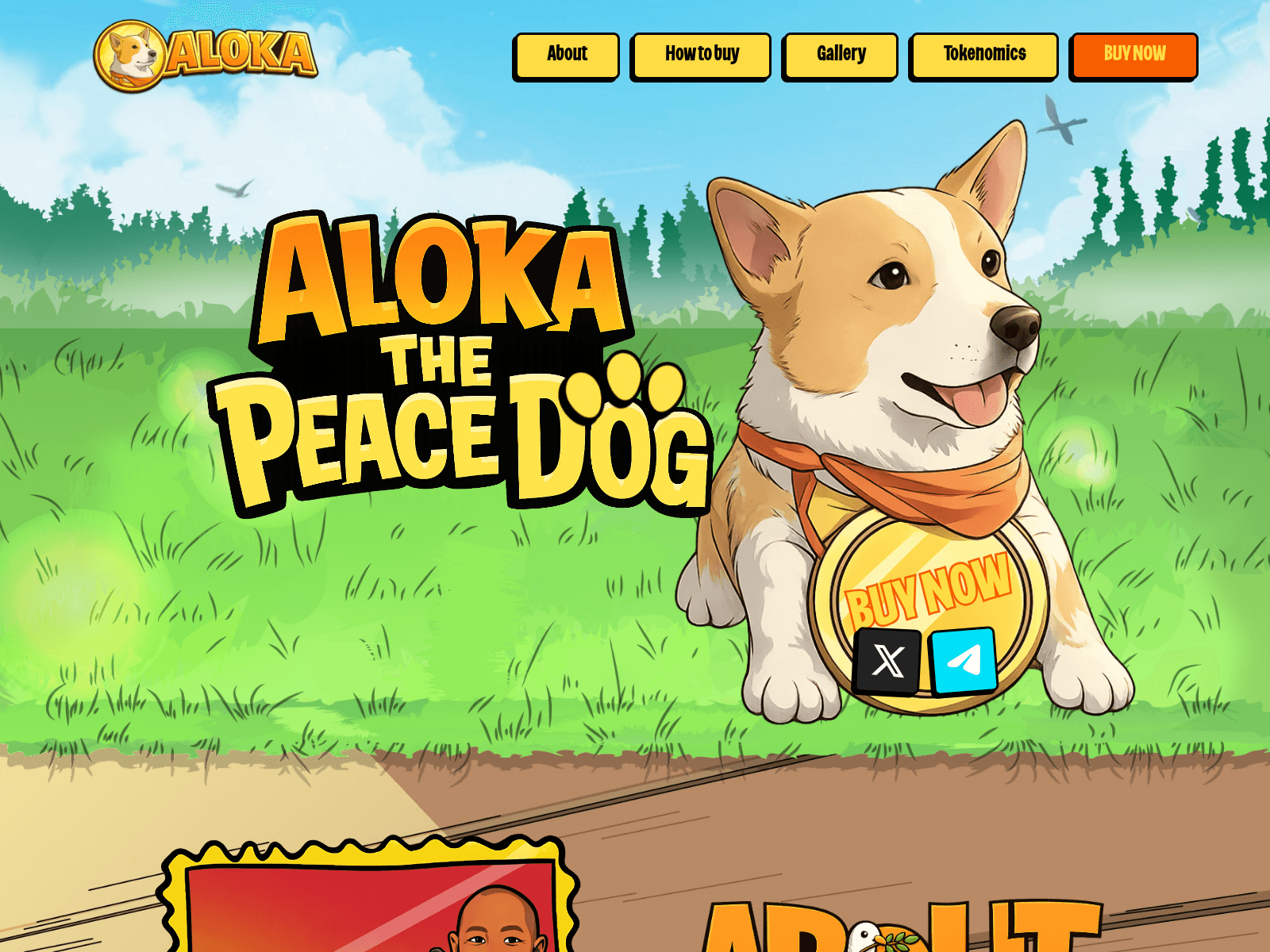 Screenshot of alokathepeacedog.world