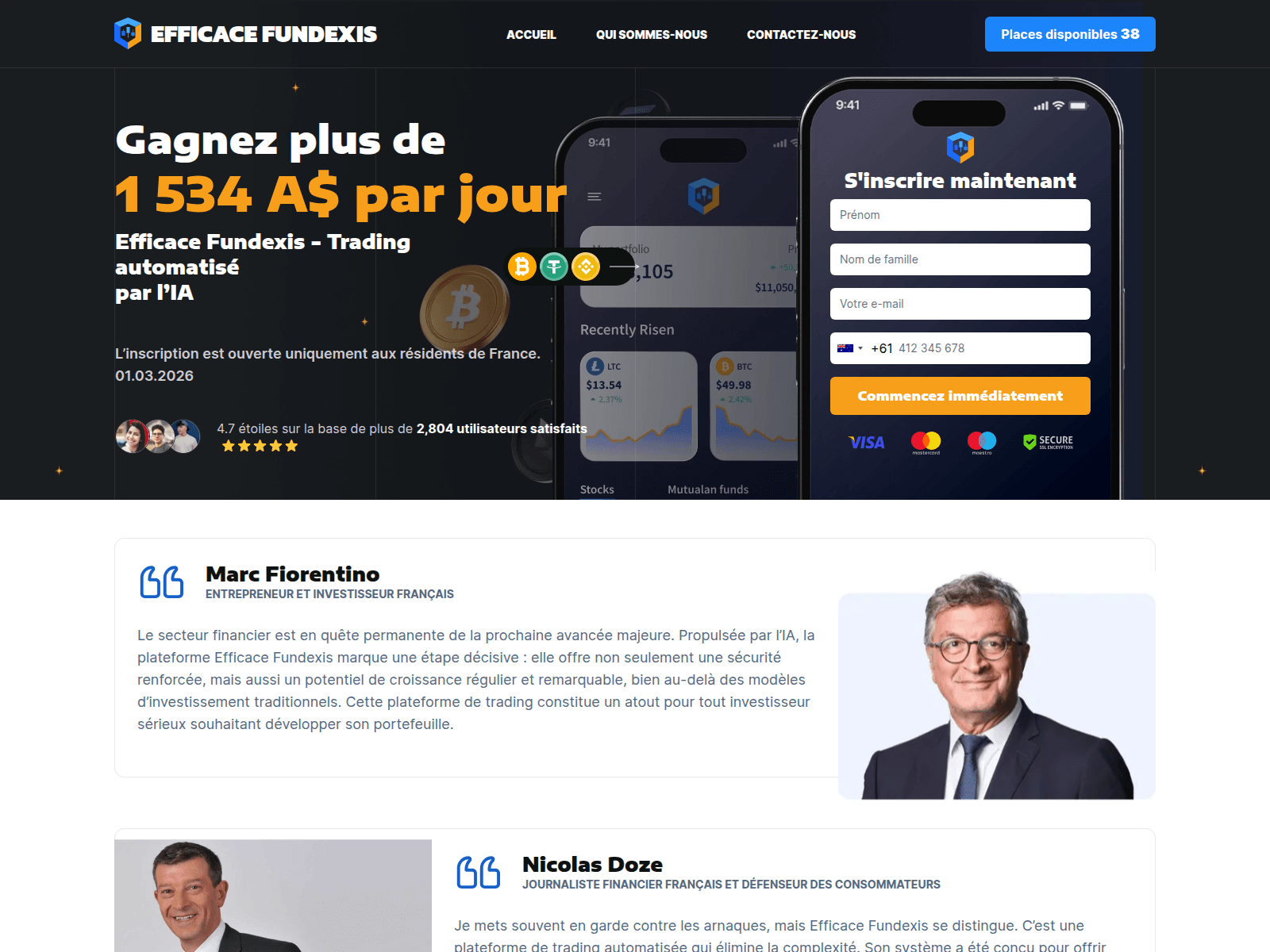Screenshot of efficace-fundexis.com