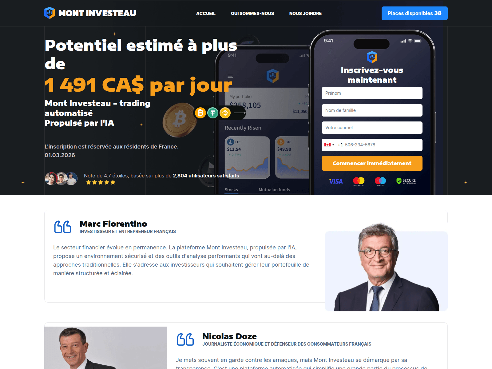 Screenshot of mont-investeau.com