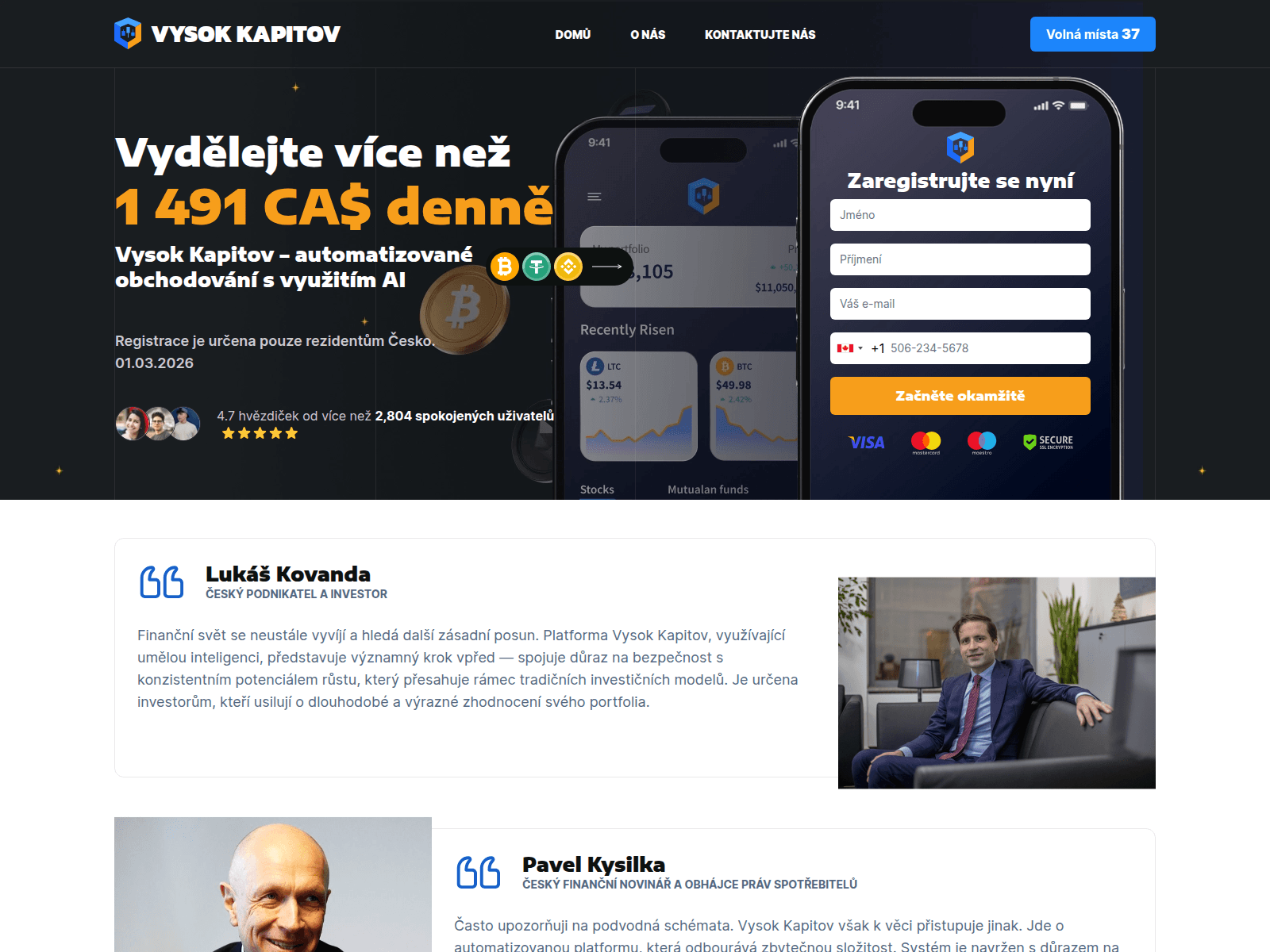 Screenshot of vysok-kapitov.com