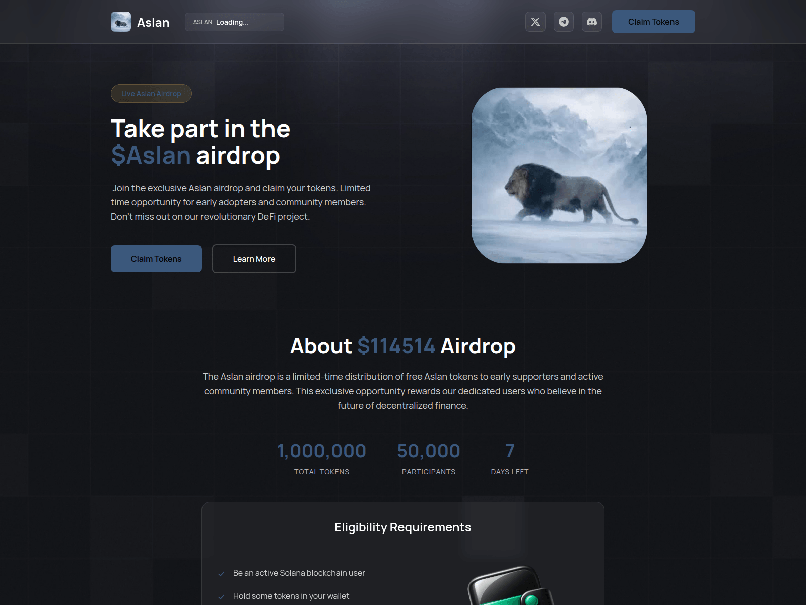Screenshot of aslan-reward.pages.dev