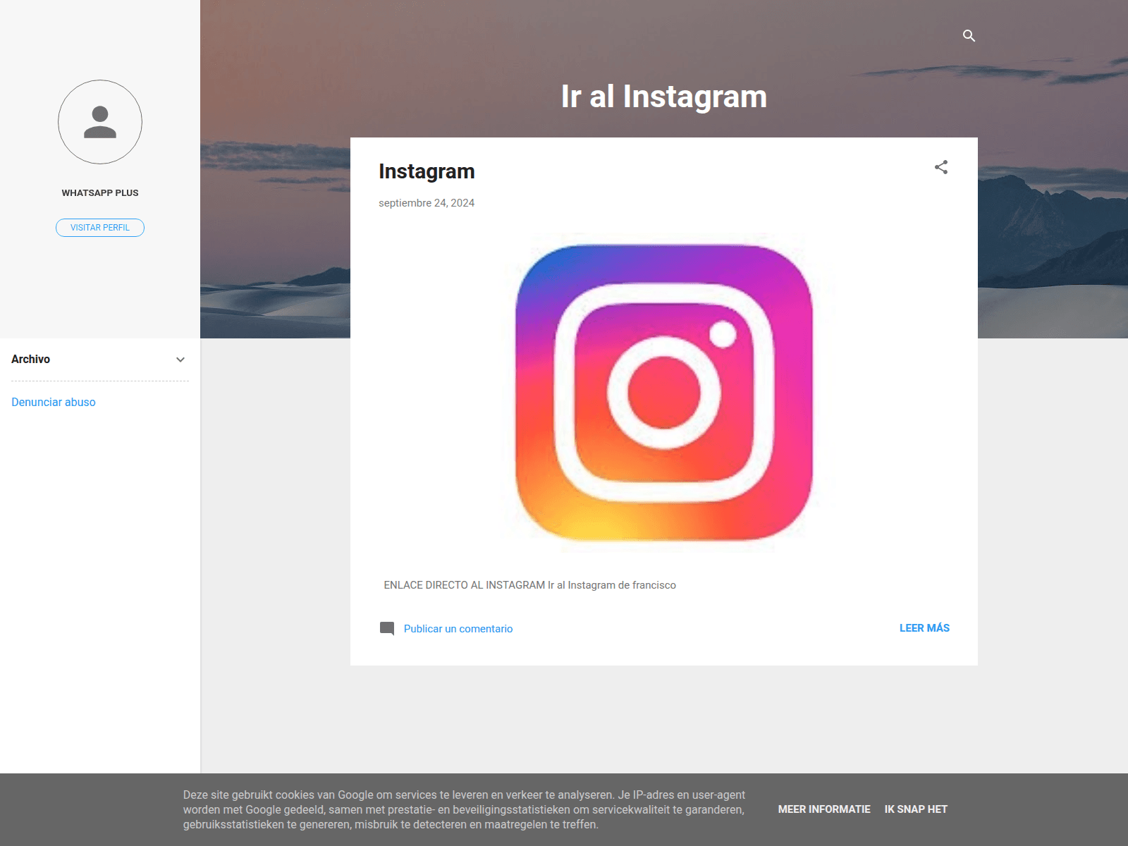 Screenshot of instagramdefrancisco.blogspot.com