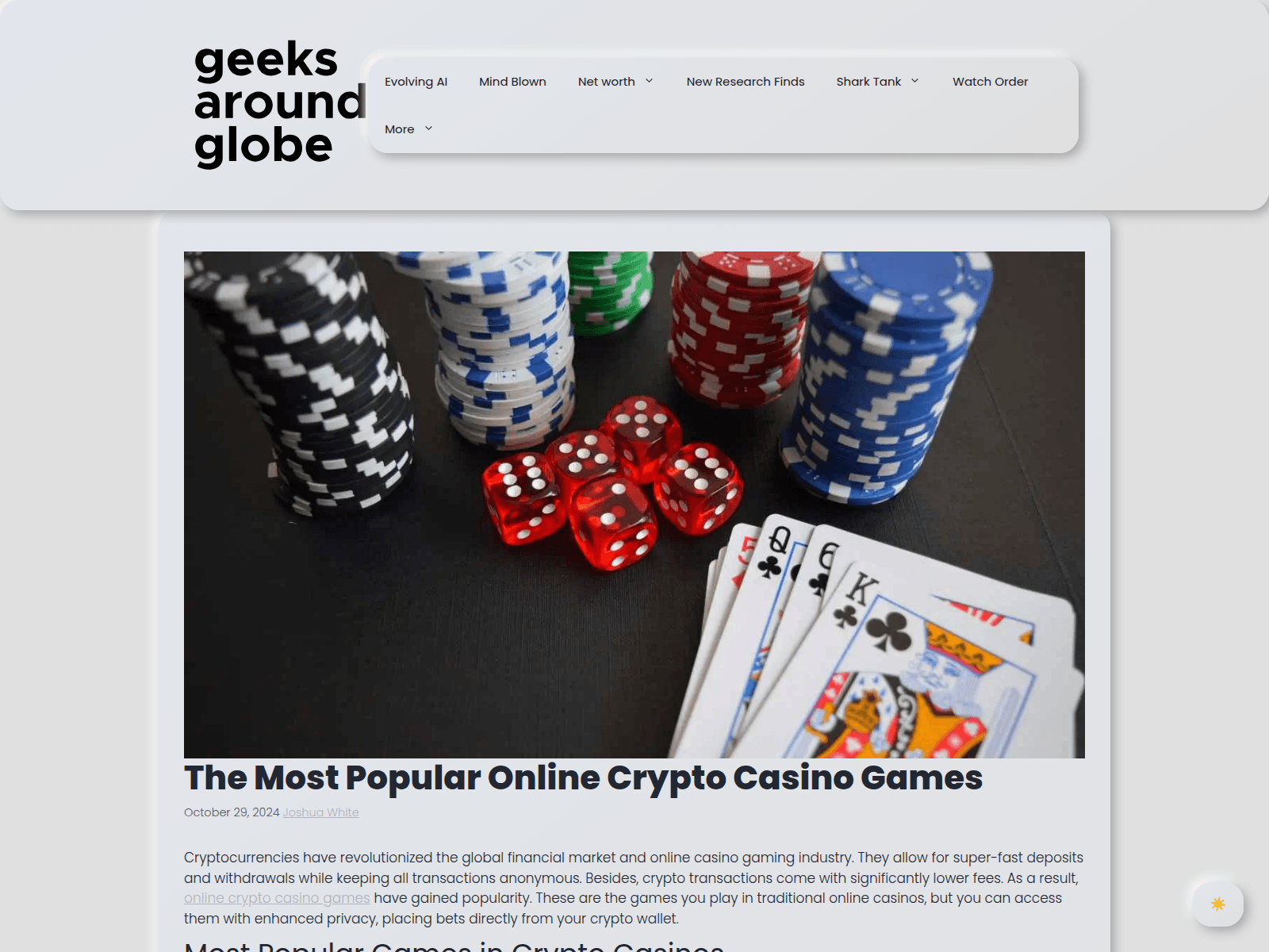 Screenshot of geeksaroundglobe.com