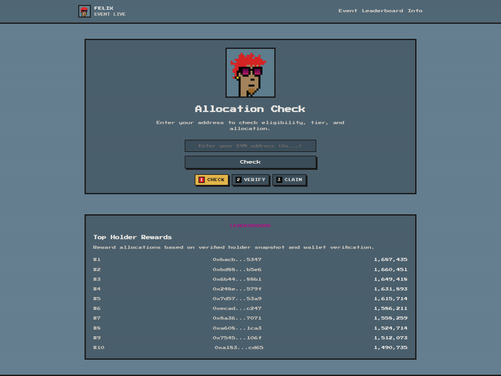 Screenshot of felixevent.network