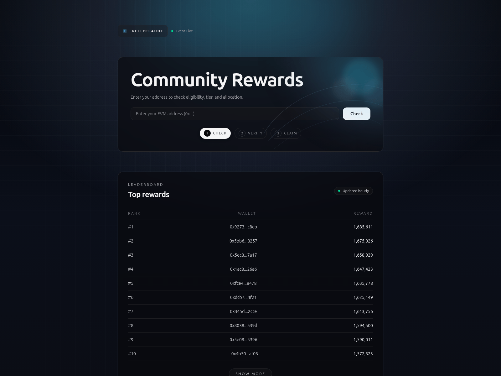 Screenshot of kellyclaudeevent.net