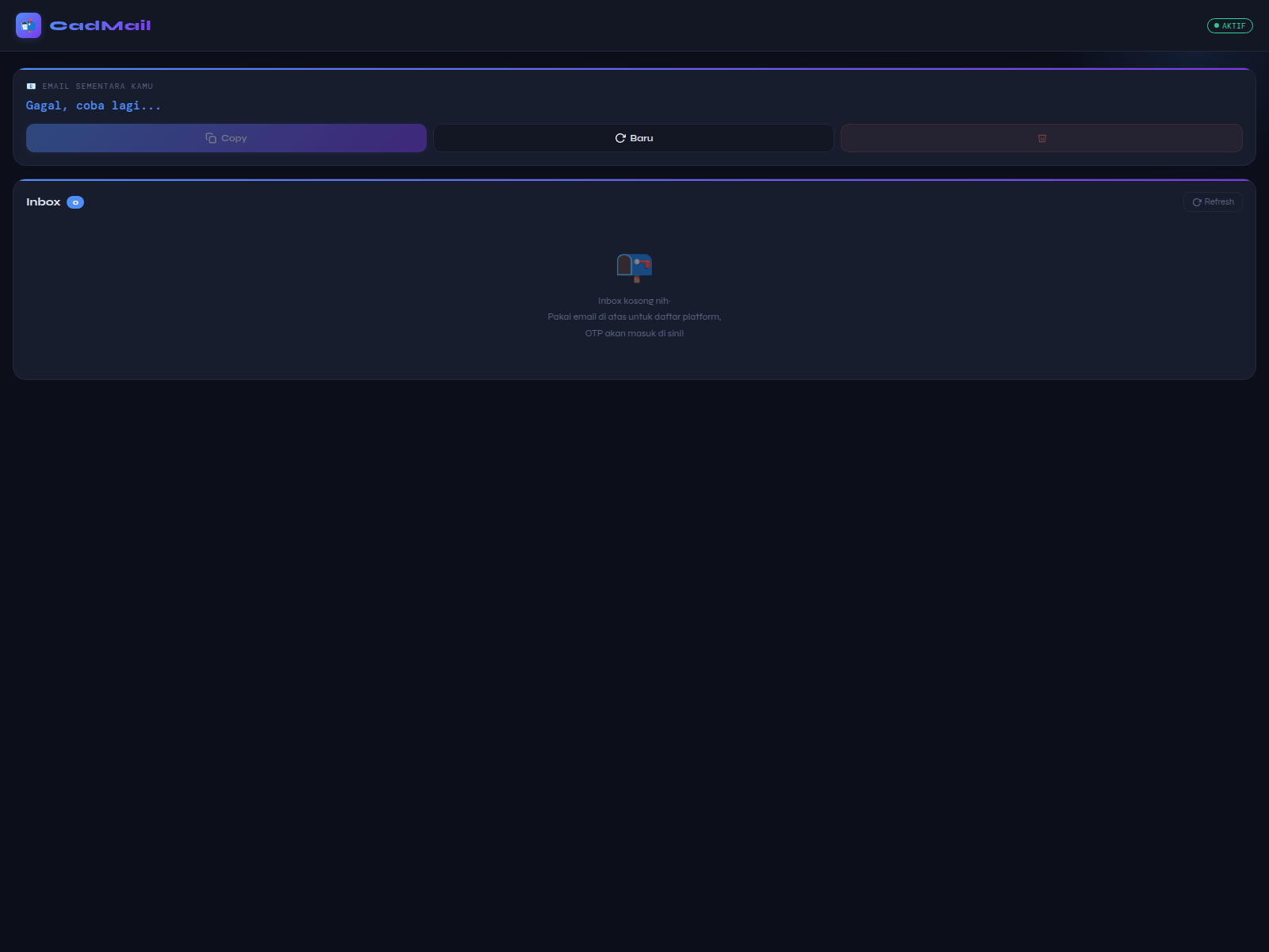 Screenshot of emailcadangan-490jjdve1w.edgeone.app