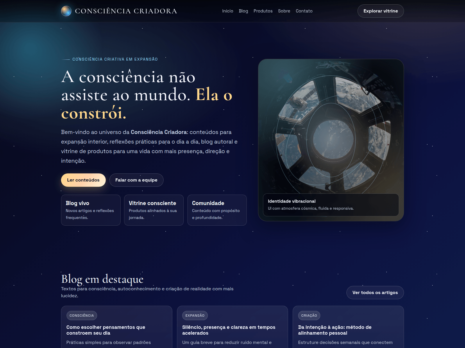 Screenshot of concienciacriadora.online