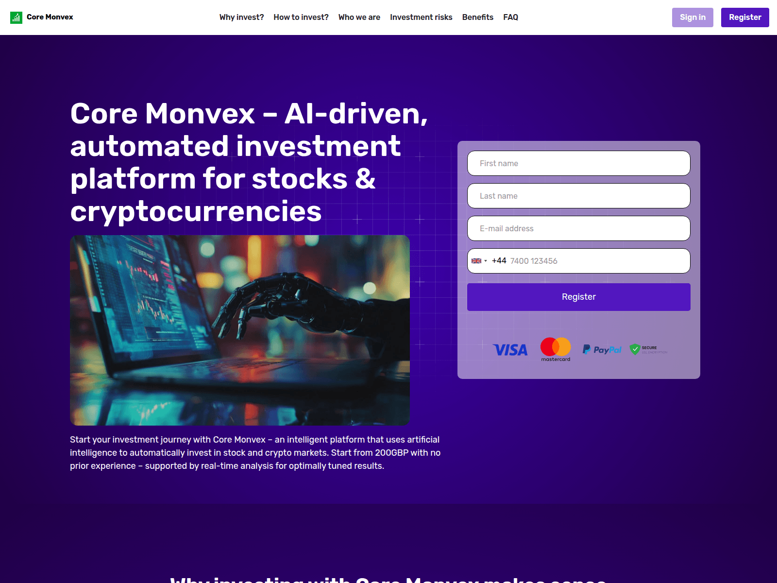 Screenshot of coremonvex.com