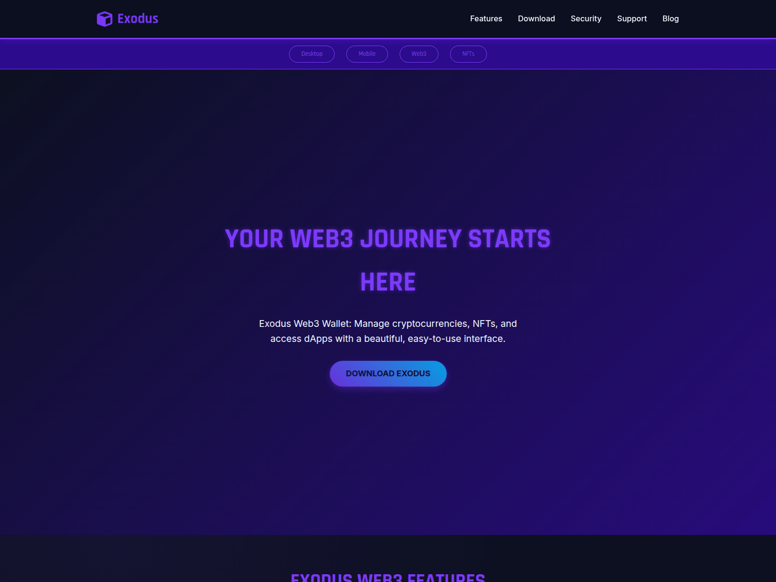 Screenshot of home-exodus-web.pages.dev