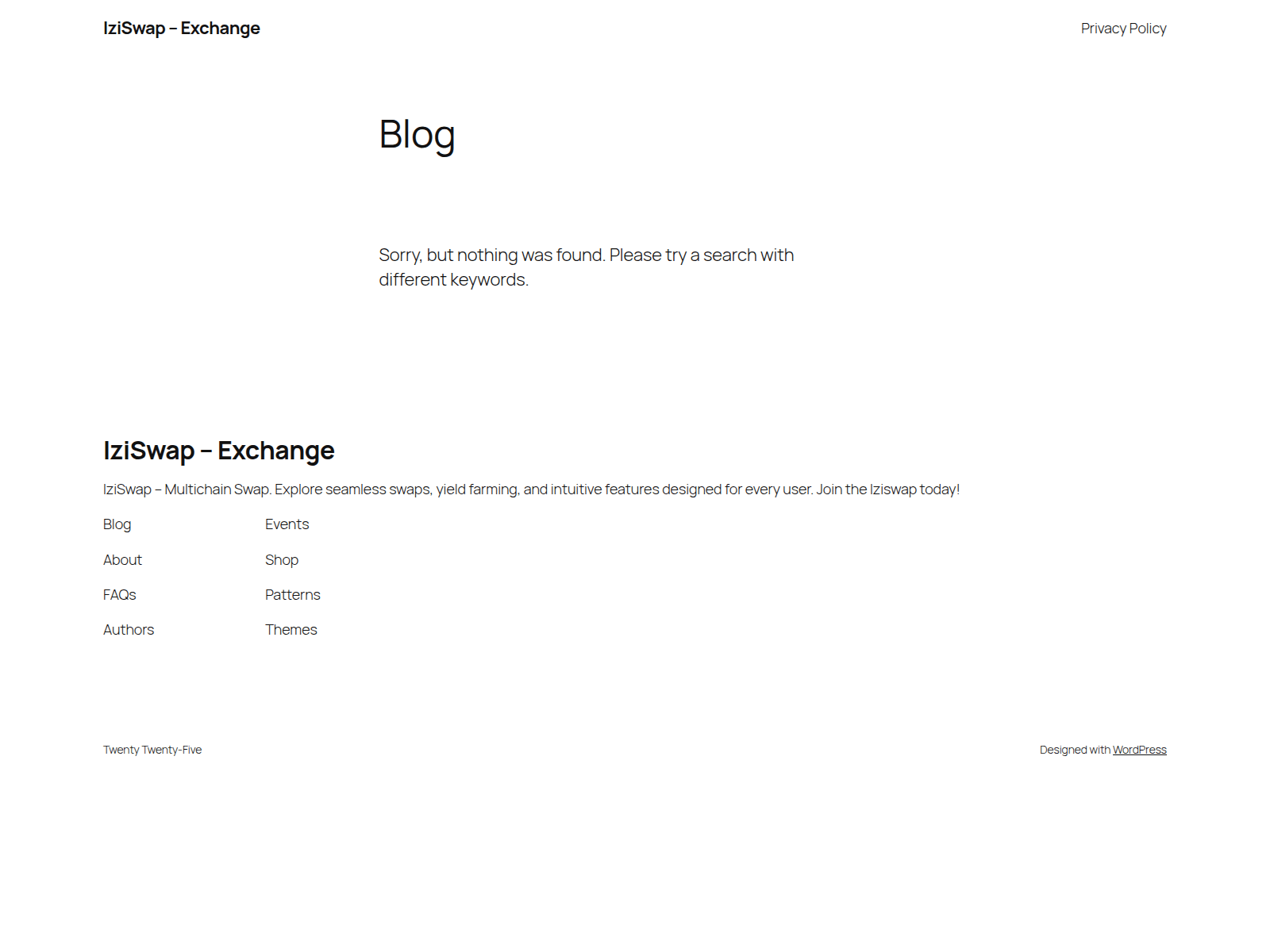 Screenshot of iziswap.org