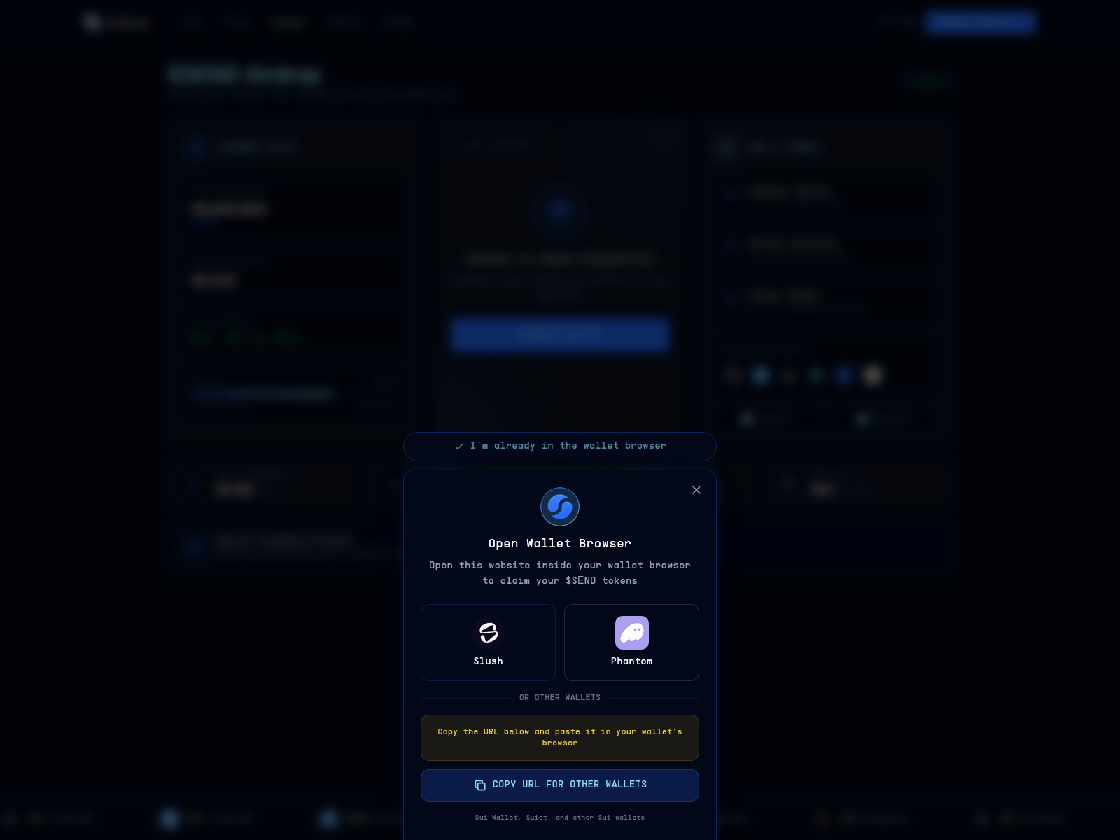 Screenshot of allocation-suilend.pw