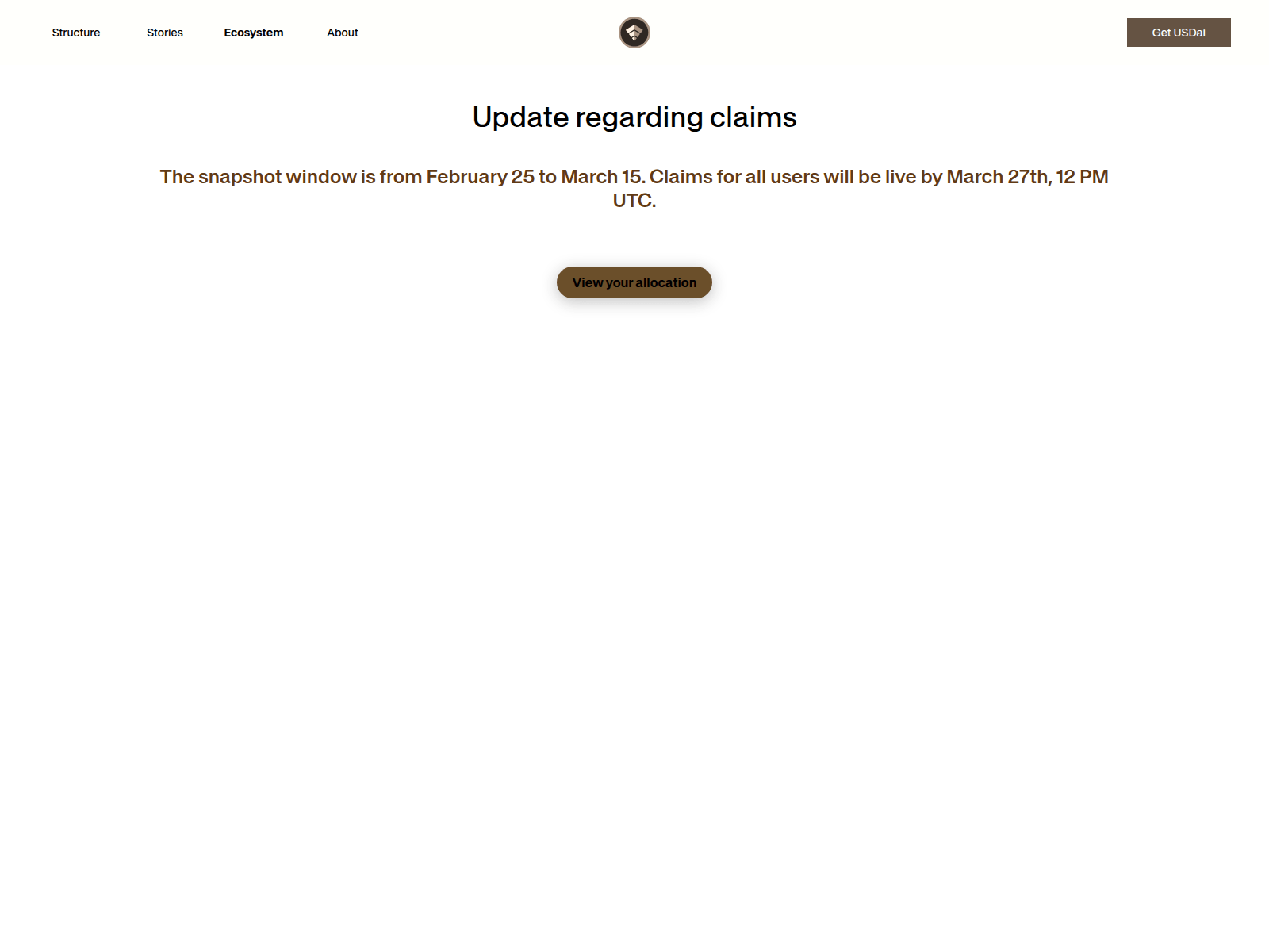 Screenshot of event-usdai.xyz