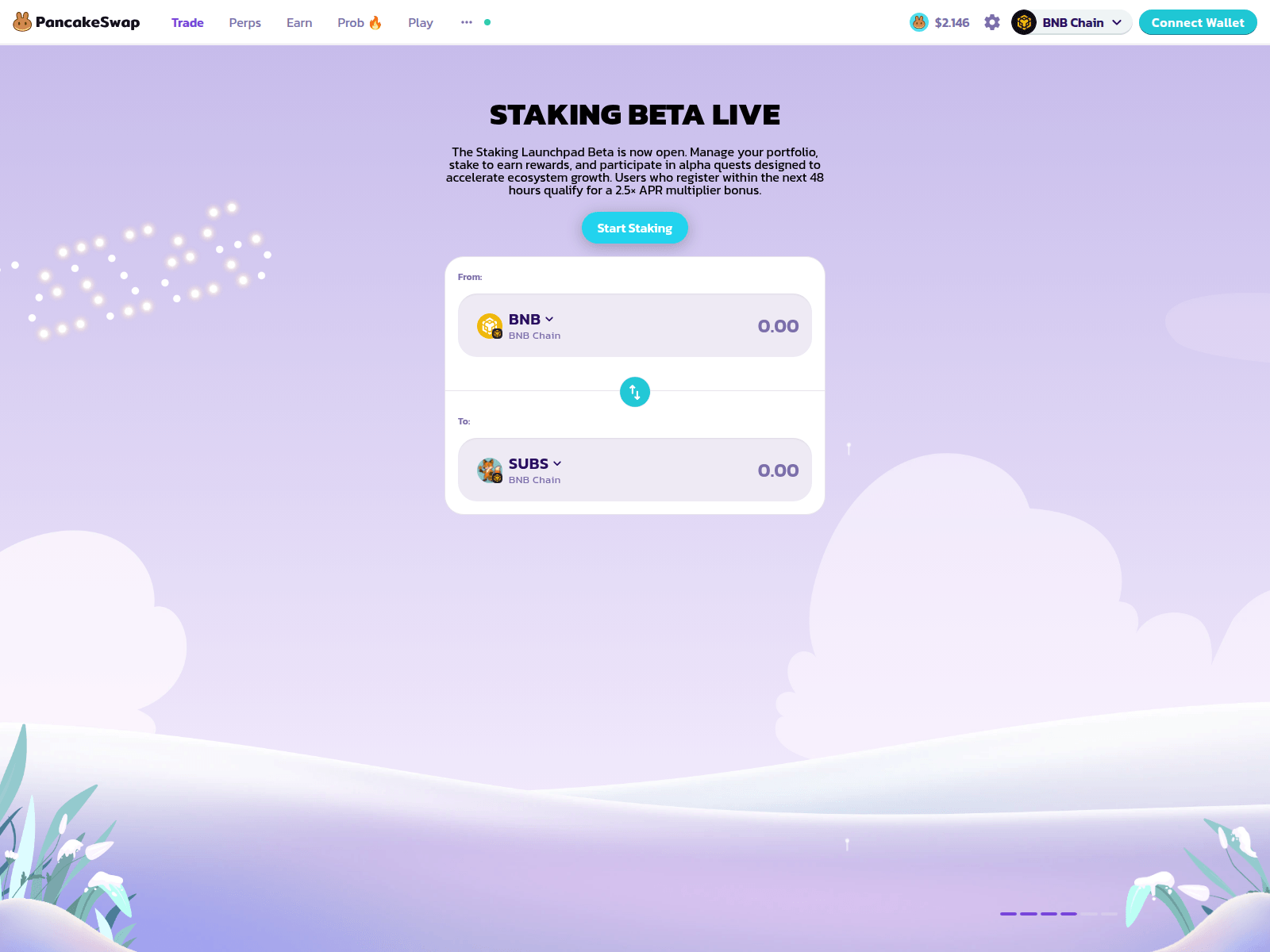 Screenshot of dashboard-cake.xyz