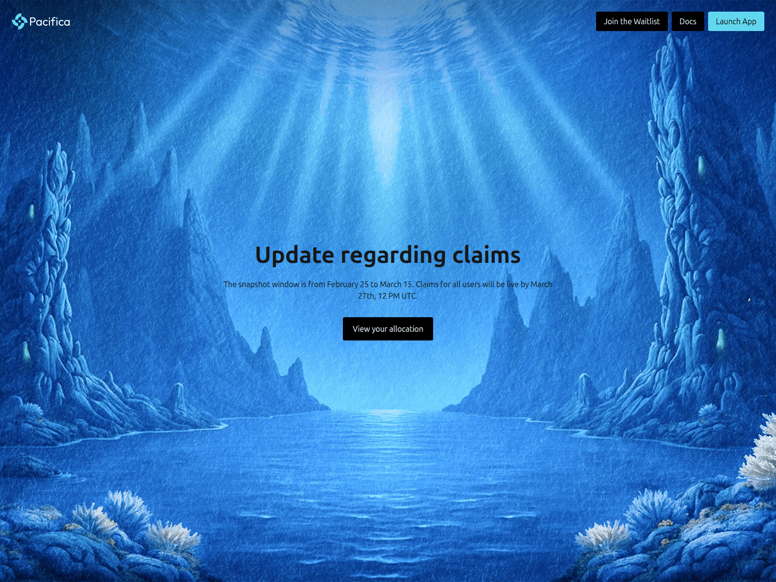 Screenshot of enter-pacifica.xyz