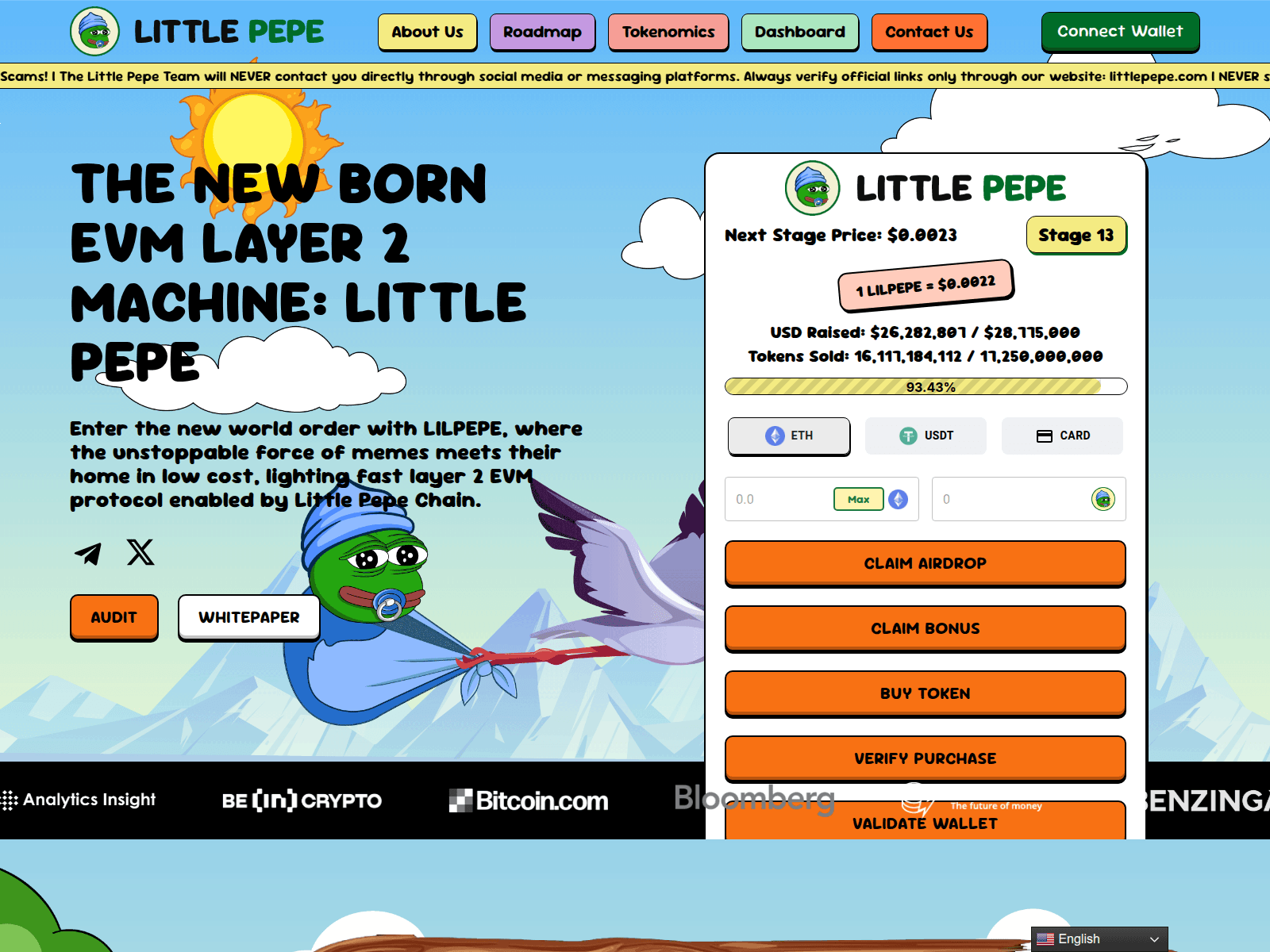 Screenshot of littlepepe-bonus.pages.dev