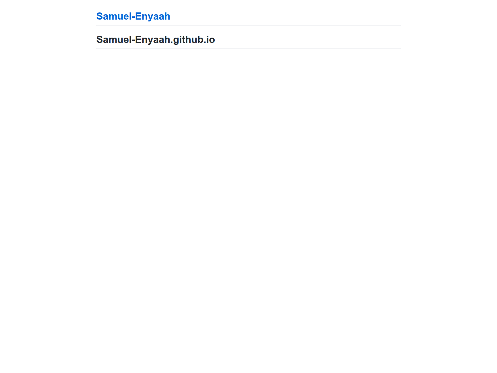 Screenshot of samuel-enyaah.github.io