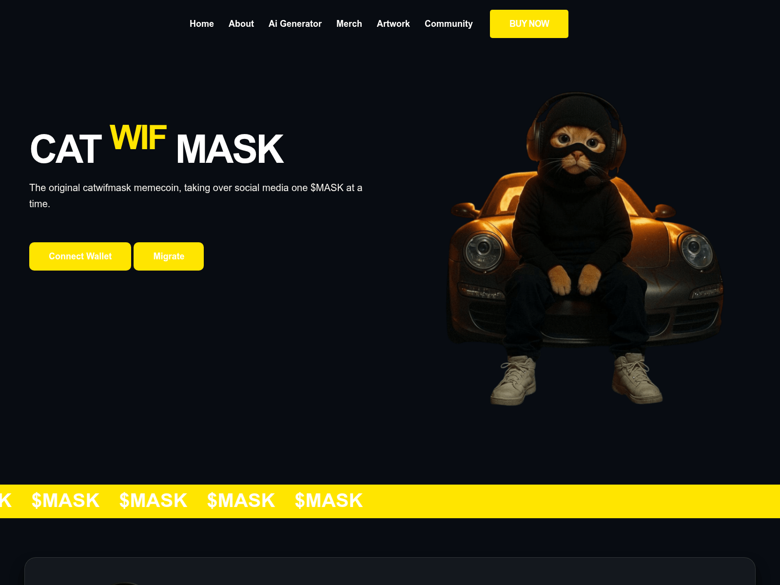 Screenshot of catwifmaskmigration.xyz