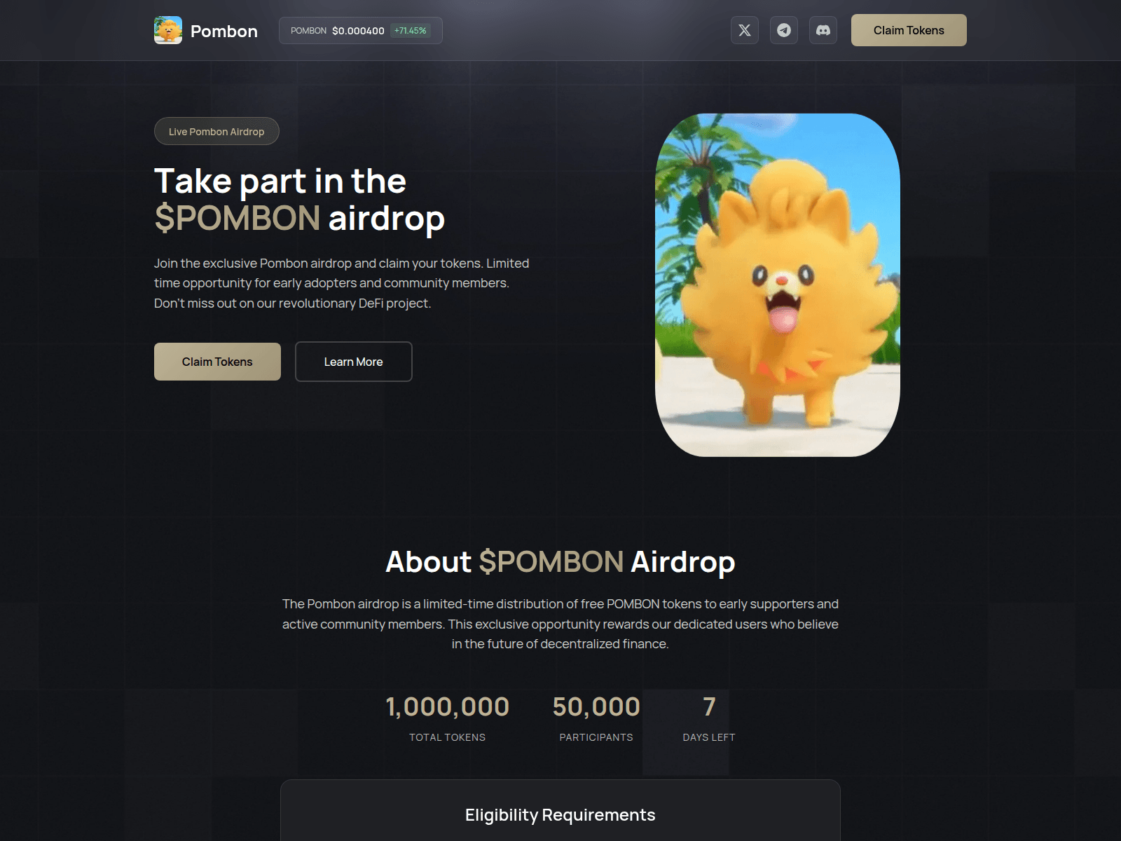 Screenshot of register-pombon.xyz