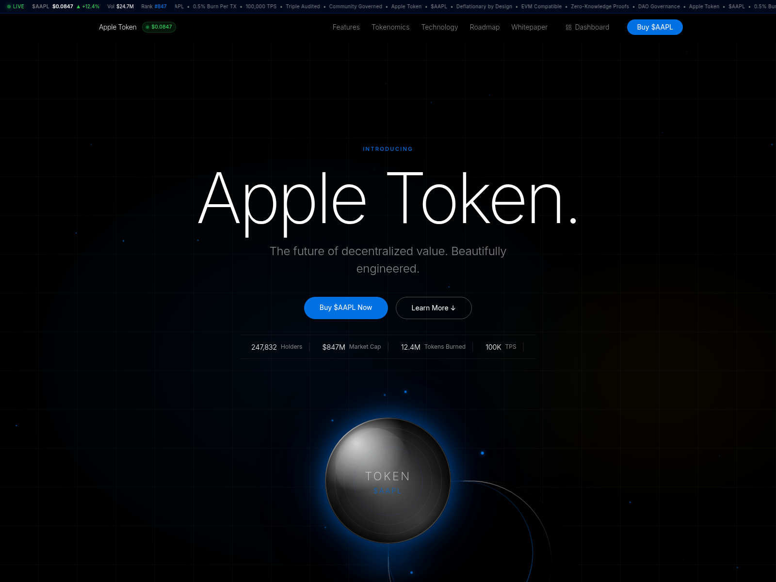 Screenshot of applepresale.us