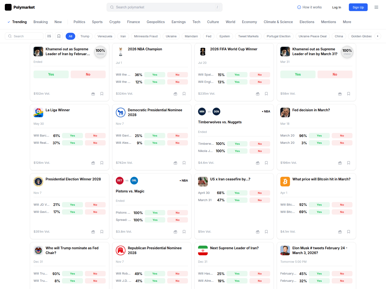 Screenshot of polymarket-poc.pages.dev