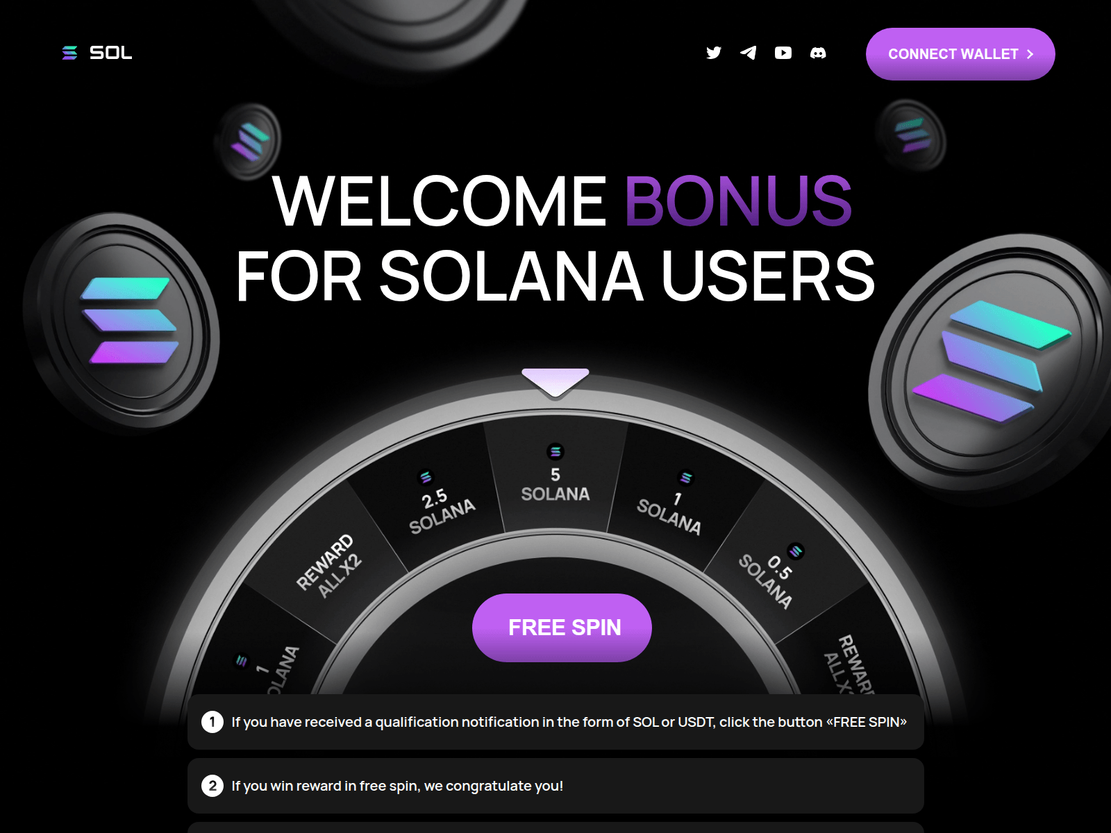 Screenshot of solana-mystery.site